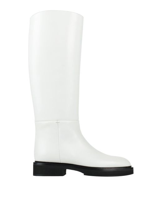 Khaite White Boot Leather