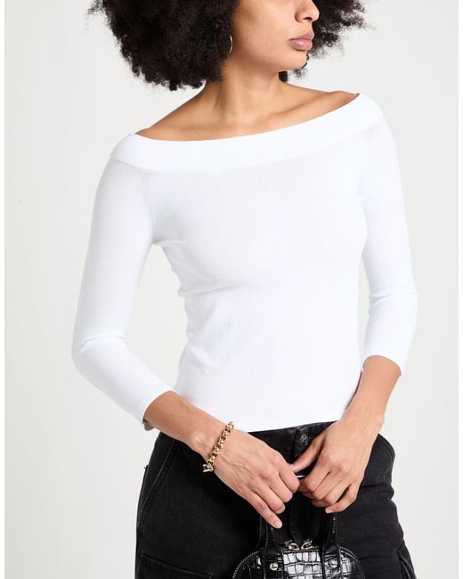 Roberto Collina White Sweater Viscose, Polyester