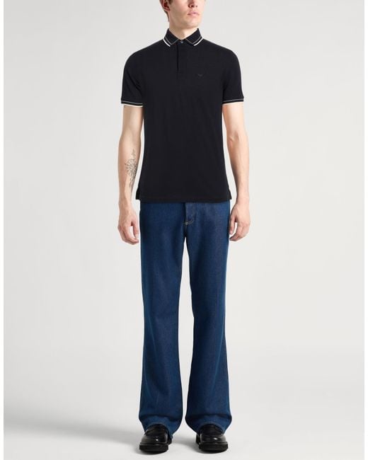Emporio Armani Black Polo Shirt for men