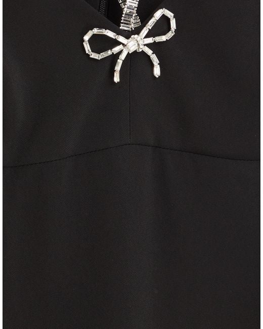 Clips Black Midi Dress Viscose, Polyester, Elastane