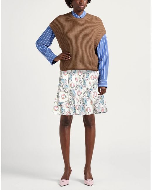 Maison Kitsuné White Mini Skirt Cotton