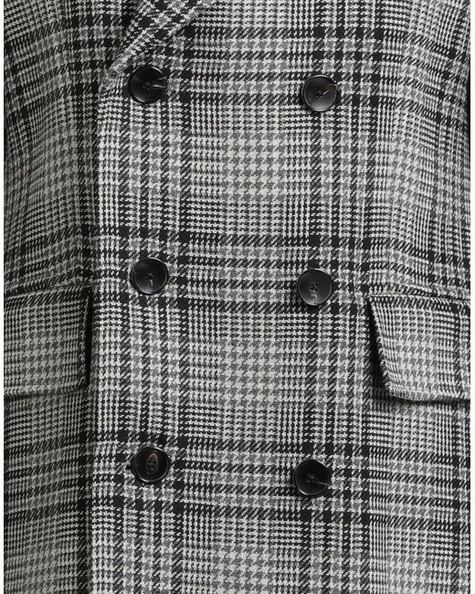 Boss Gray Coat Wool, Polyester, Polyamide, Textile Fibers for men
