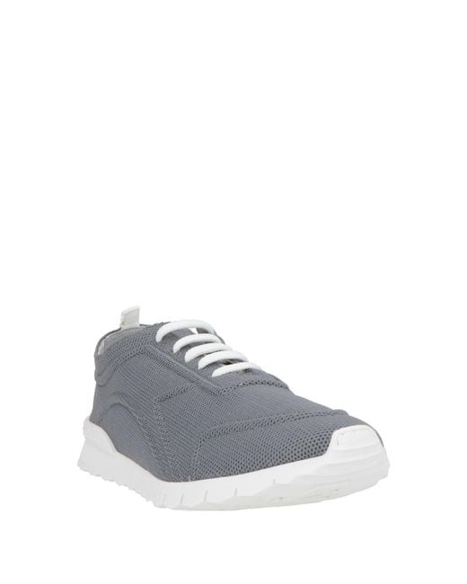 Kiton Gray Sneakers Textile Fibers for men