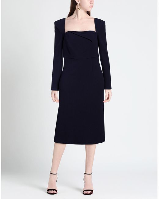 Roland Mouret Blue Midi Dress