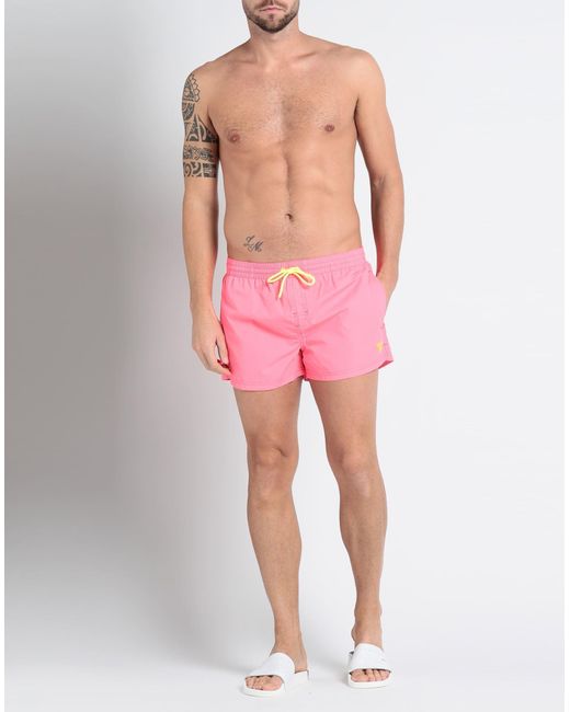 Guess Pink Swim Trunks for men