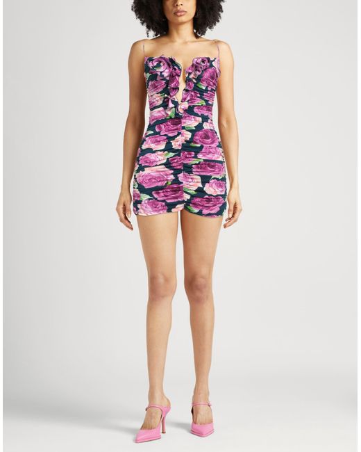 Magda Butrym Purple Mini Dress Viscose, Elastane