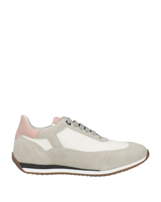 Testoni White Light Sneakers Leather