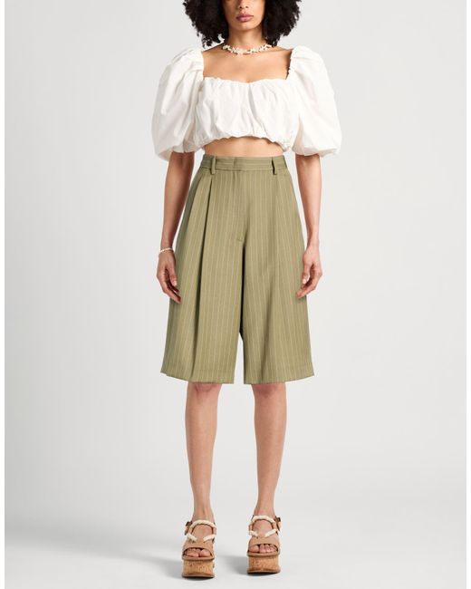 MSGM Green Shorts & Bermuda Shorts