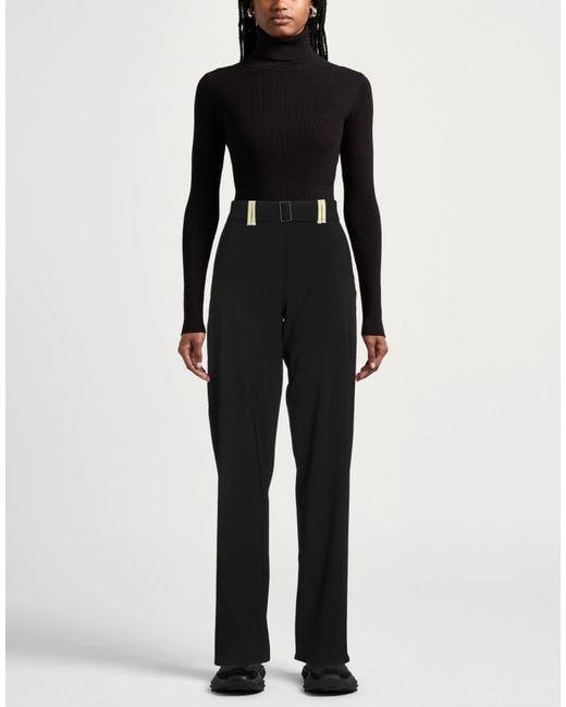 Sunnei Black Pants Polyester, Virgin Wool, Elastane