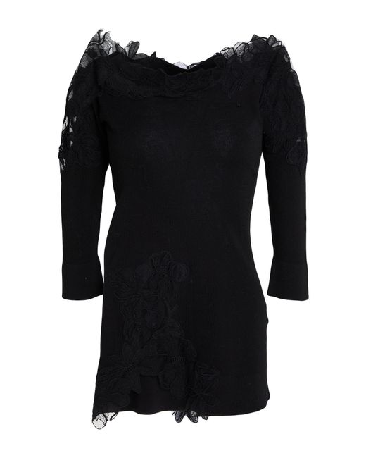 Ermanno Scervino Black Top Cotton, Polyamide, Viscose, Polyester