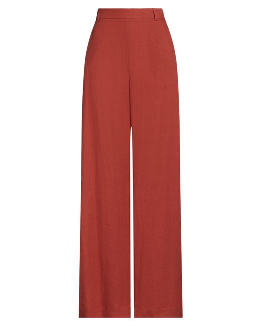 Niu Red Pants Linen