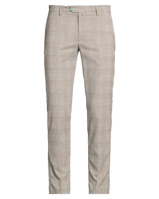 Barbati Gray Pants Polyester, Viscose, Elastane for men