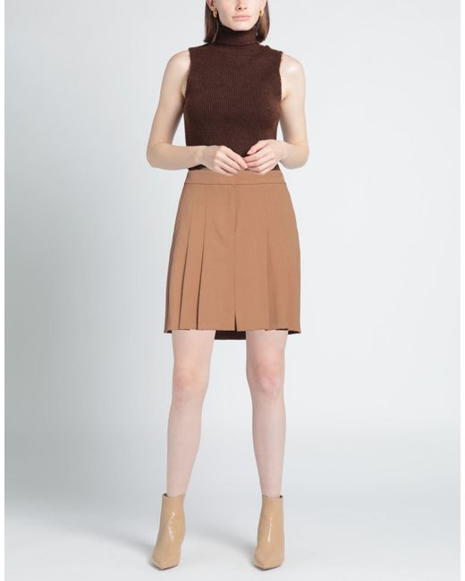 Kaos Natural Mini Skirt Polyester, Viscose, Elastane