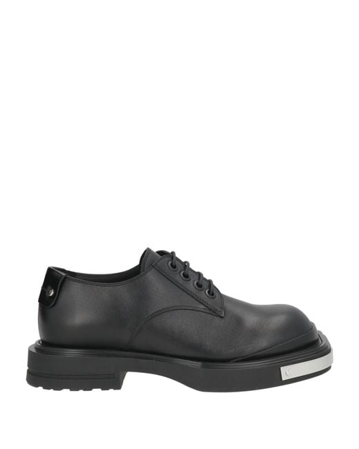 Emporio Armani Black Lace-Up Shoes Calfskin for men