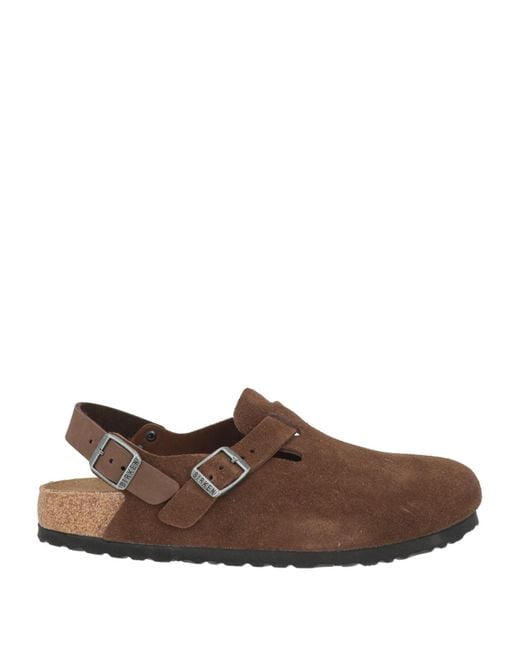 Birkenstock Brown Mules & Clogs Leather