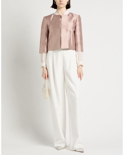 Alberta Ferretti Pink Silk Blend Single-Breasted Jacket