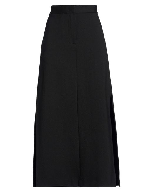 MEIMEIJ Black Midi Skirt Viscose, Polyamide, Elastane, Polyester
