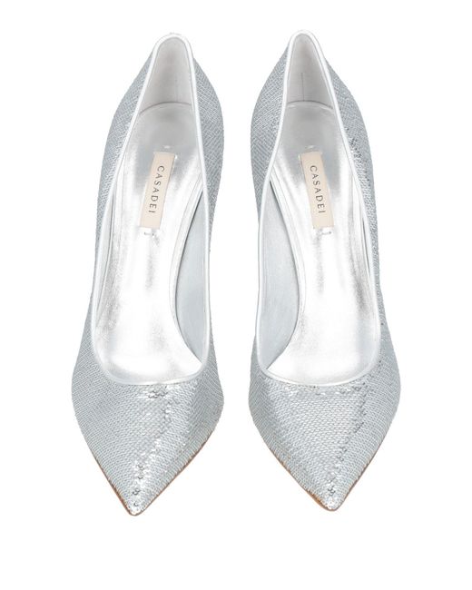 Casadei White Pumps
