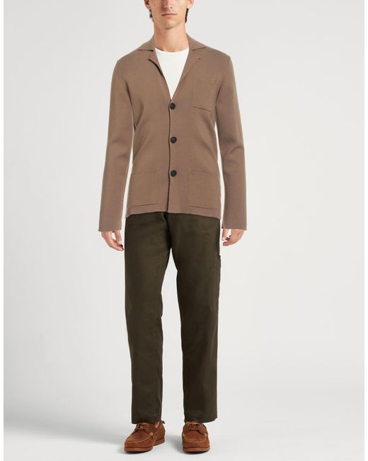 Alpha Studio Brown Cardigan for men