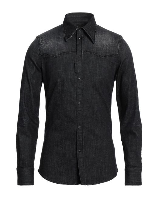 DSquared² Black Denim Shirt for men