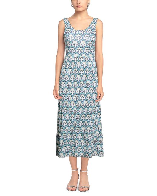 Maliparmi Blue Midi Dress