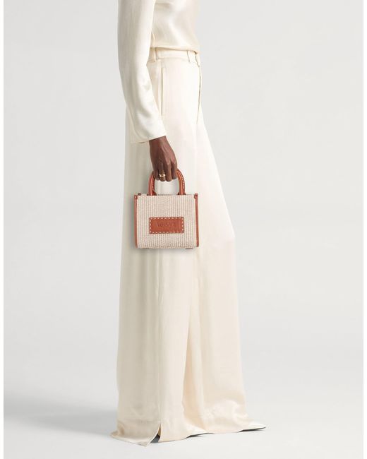 Versace Brown Handbag Cotton, Polyamide