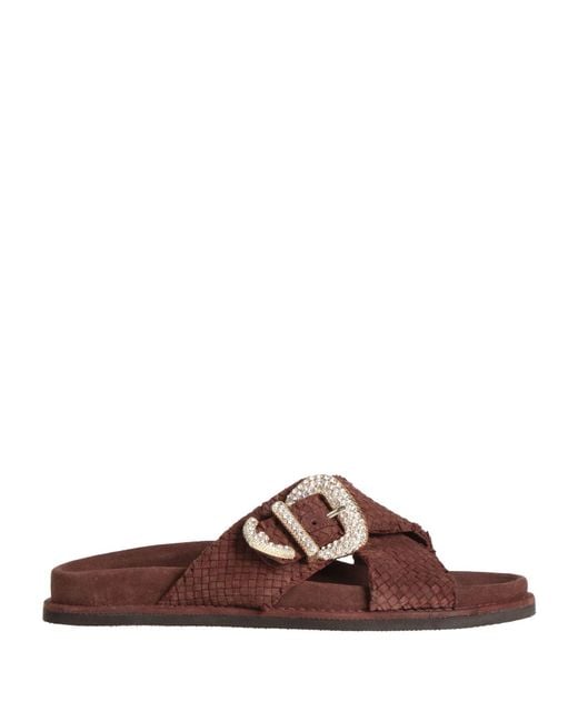 Emanuélle Vee Brown Sandals Goat Skin