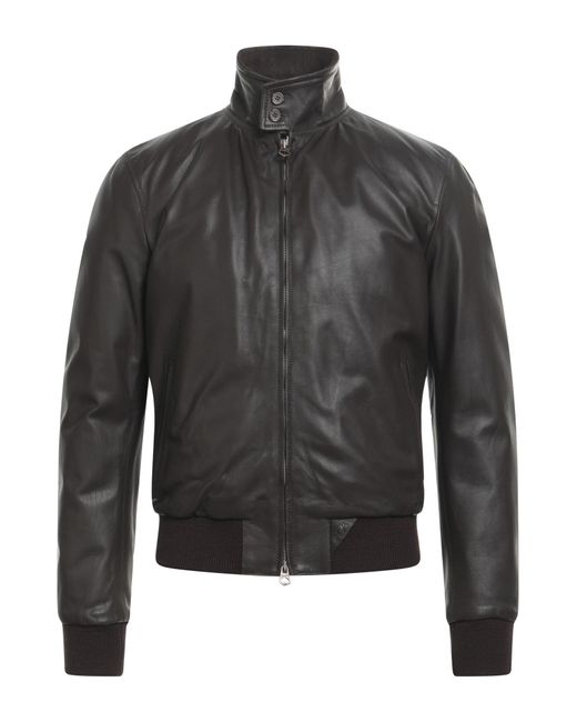Stewart Gray Dark Jacket Leather for men