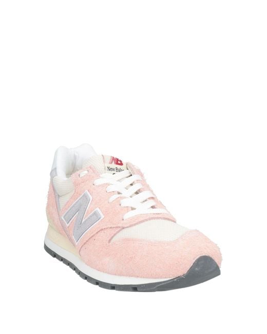New Balance Pink Sneakers Leather, Textile Fibers for men