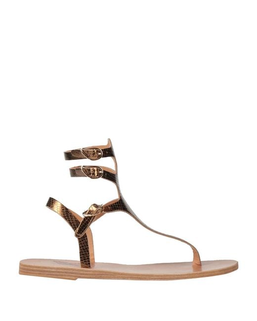 Ancient Greek Sandals White Thong Sandals