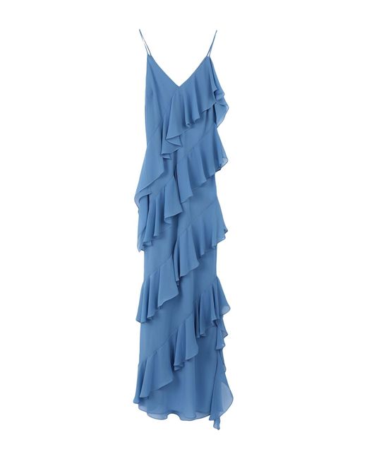 RUE DU BAC Blue Pastel Maxi Dress Polyester
