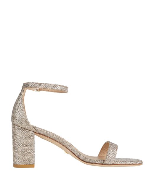 Stuart Weitzman Natural Sandals Textile Fibers