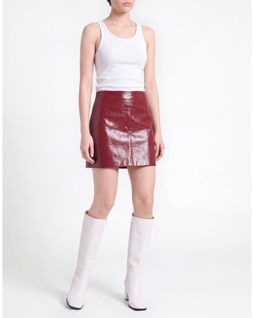 ACTUALEE Red Mini Skirt