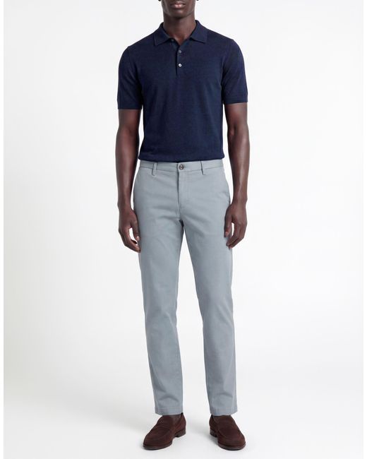 Boggi Gray Pants Cotton, Lyocell, Elastane for men