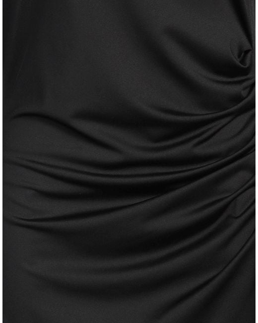 Gaelle Paris Black Mini Dress Polyester, Elastane