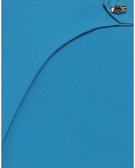 SIMONA CORSELLINI Blue Mini Skirt Polyester, Elastane