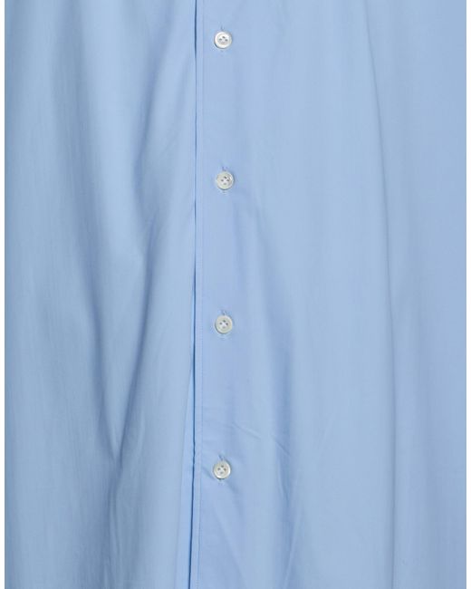 Mazzarelli Blue Shirt Polyamide, Elastane for men
