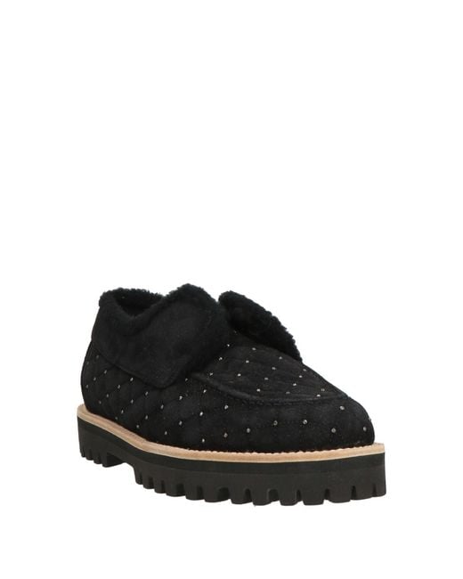 Le Silla Black Loafers Leather