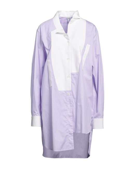 CAMICIA OVERSIZE CON ABBOTTONATURA ASIMMETRICA di Loewe in Purple