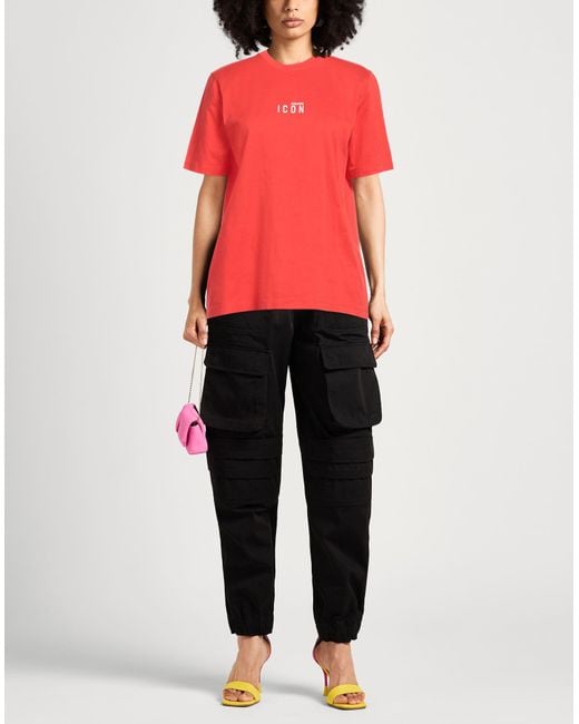 DSquared² Red T-Shirt Cotton