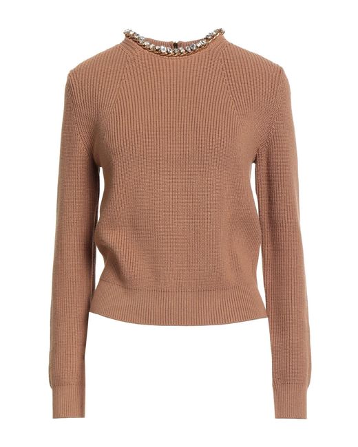 Elisabetta Franchi Brown Sweater Viscose, Polyester