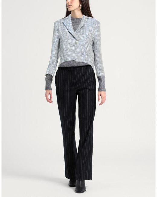 ALESSIA SANTI Gray Jacket Polyester, Cotton