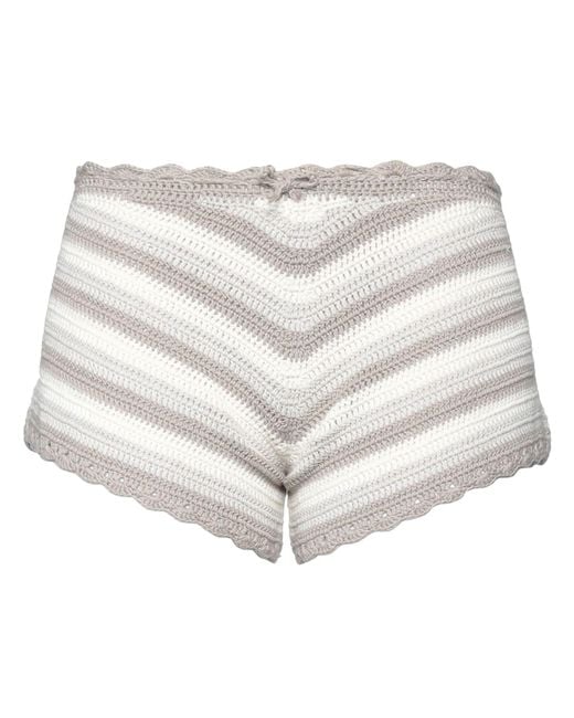 Rose Carmine White Shorts & Bermuda Shorts