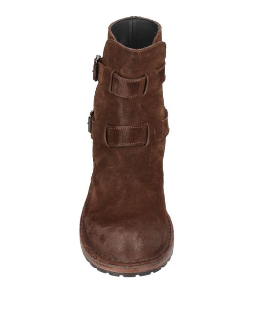 Moma Brown Ankle Boots Leather