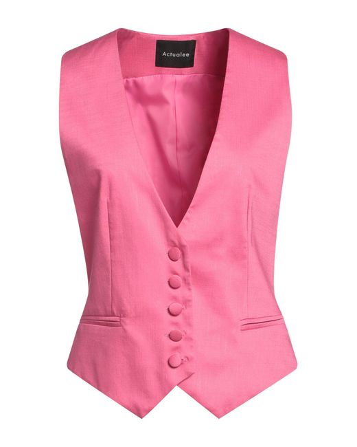ACTUALEE Pink Tailored Vest