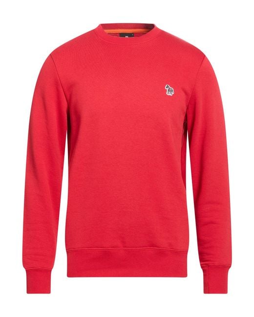 Paul Smith Red Sweatshirt Organic Cotton for men