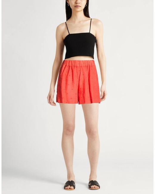 120% Lino Red Shorts & Bermuda Shorts