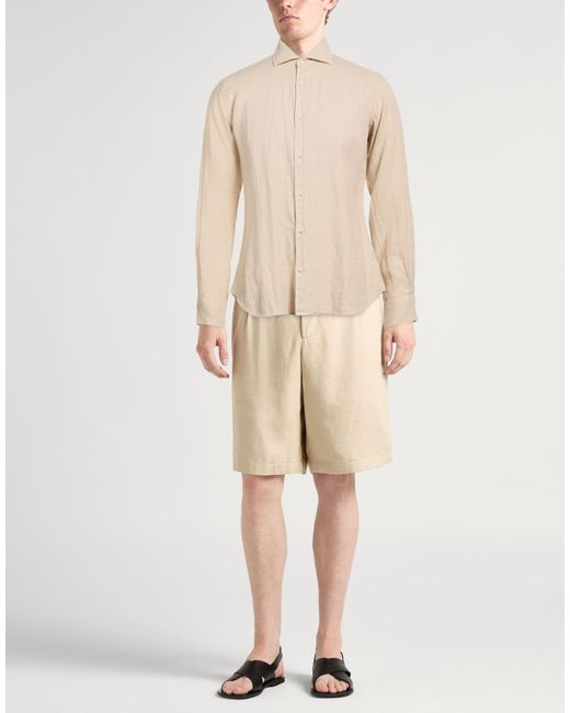 Fedeli Natural Shirt Linen for men