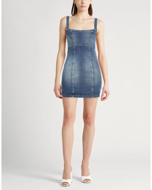 Liu Jo Blue Mini Dress Cotton, Elastane