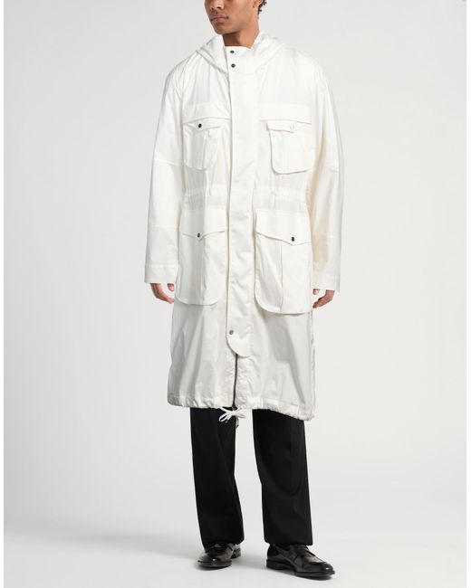 Herno White Overcoat & Trench Coat Cotton, Elastane, Polyester for men